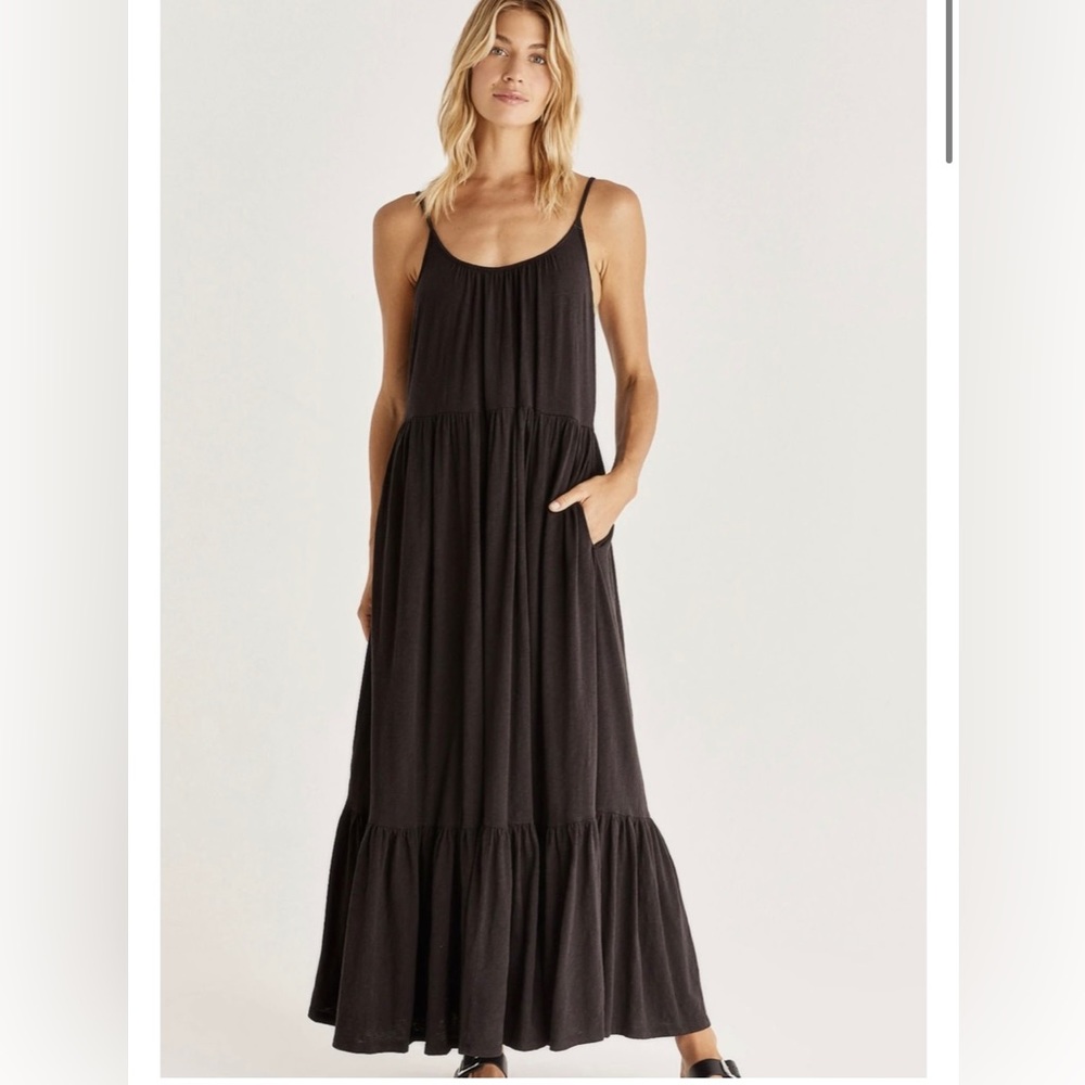 Z Supply Lido Slub Midi Dress, black, never worn